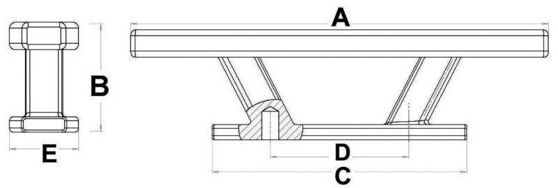 Nordik II cleat 203 mm