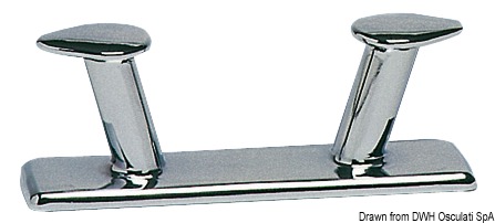 Mushroom bollard chromed brass 170 mm