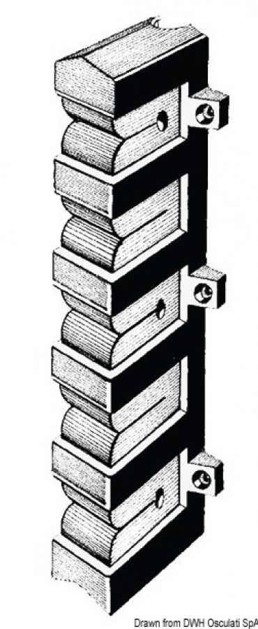 Fishing rod holder 5 seater 285x54mm