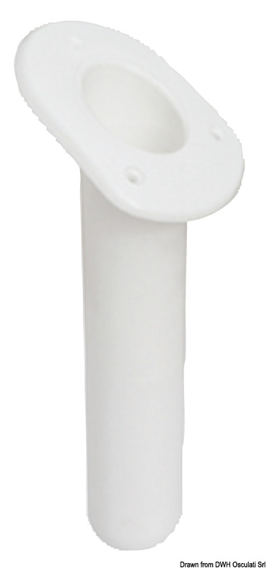 UV-stabilized polyp. rod holder oval white 240mm