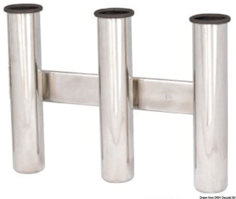 Wall mounting rod holder AISI 316 Nr. 3 rods