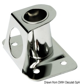 Stanchion socket polished SS 4° 25 mm