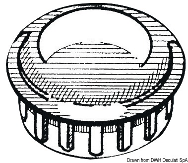 Pipe cap chromed ABS 22 mm