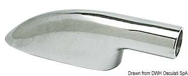 Handrail terminal chromed brass 22 mm