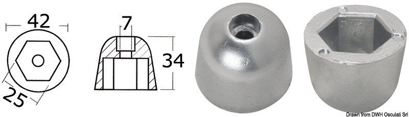 Zinc spare anode orig. ref. 101180