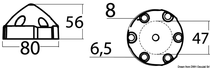 Anode compatible with Max-Prop 35/45 mm