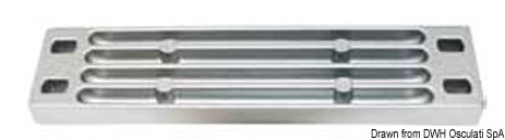 Manesium oblong anode for Yamaha