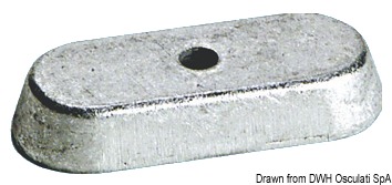 Zinc leg anode Yamaha 6/8/9.9 HP 4-stroke