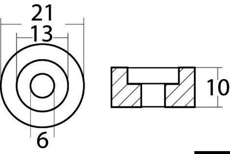 Aluminium ring anode for Suzuki 4/300 HP outboard