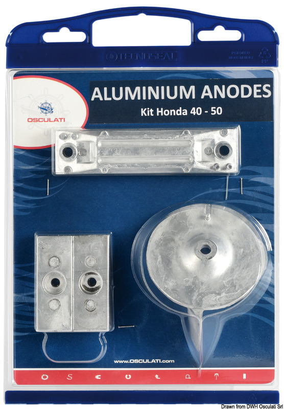 Magnesium anode kit for Honda outboards 40/50 HP