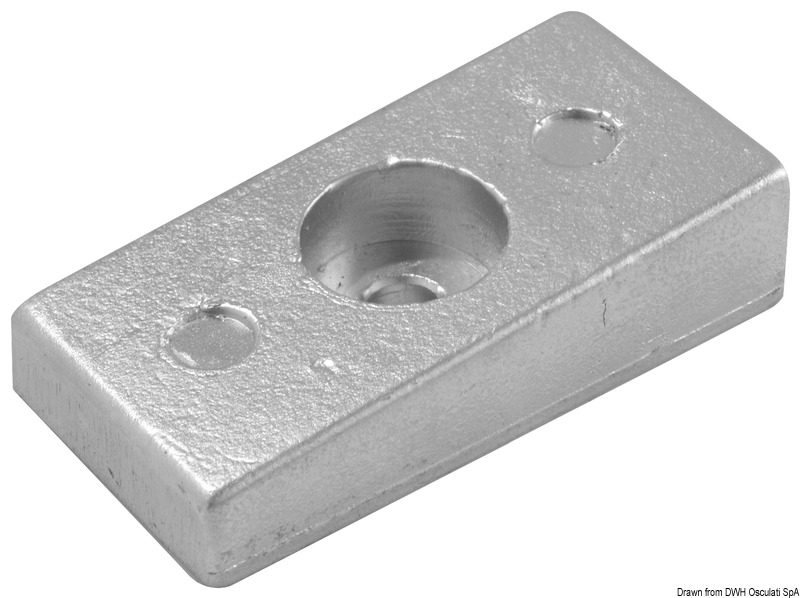 Zinc plate anode 75/225 HP 36 x 71 mm