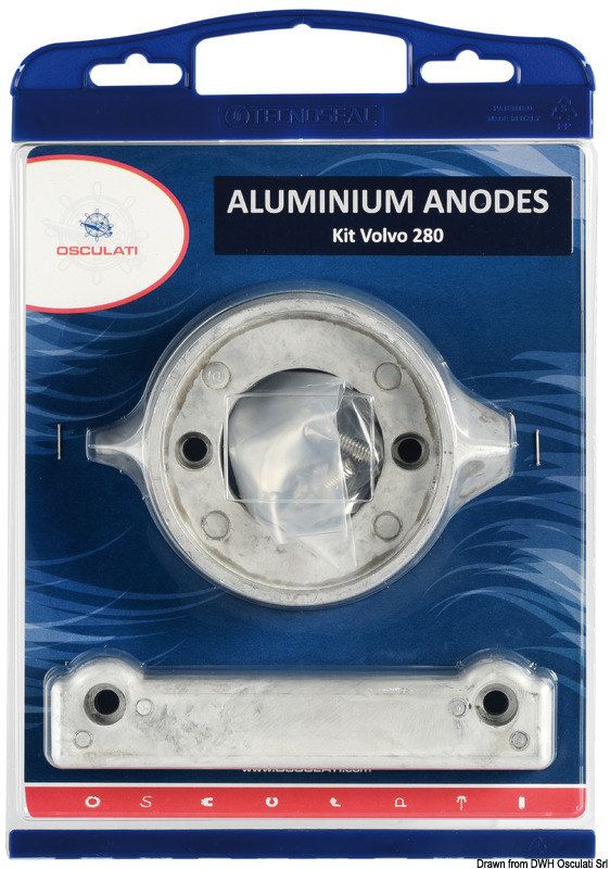 Anode kit for Volvo engines 280 aluminium