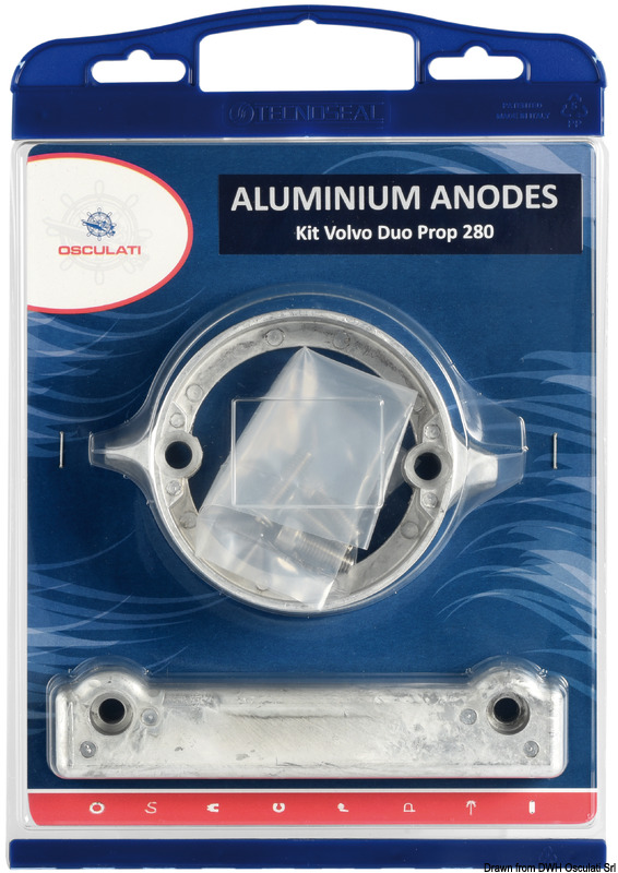 Anode kit for Volvo engines 280DP aluminium