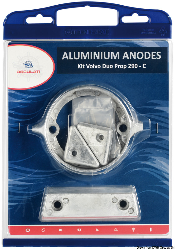 Anode kit for Volvo engines 290 DP aluminium