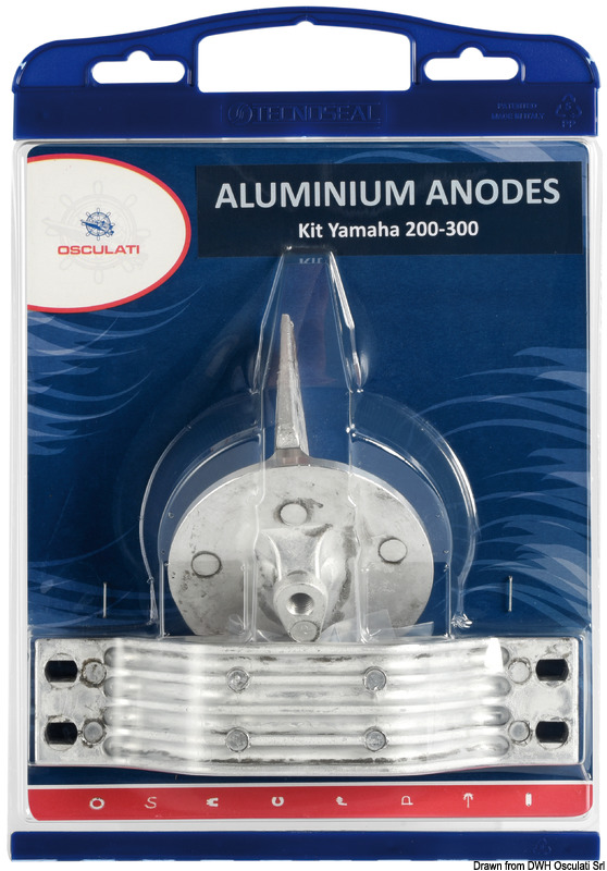Anode kit for Yamaha outboards 200/300 aluminium