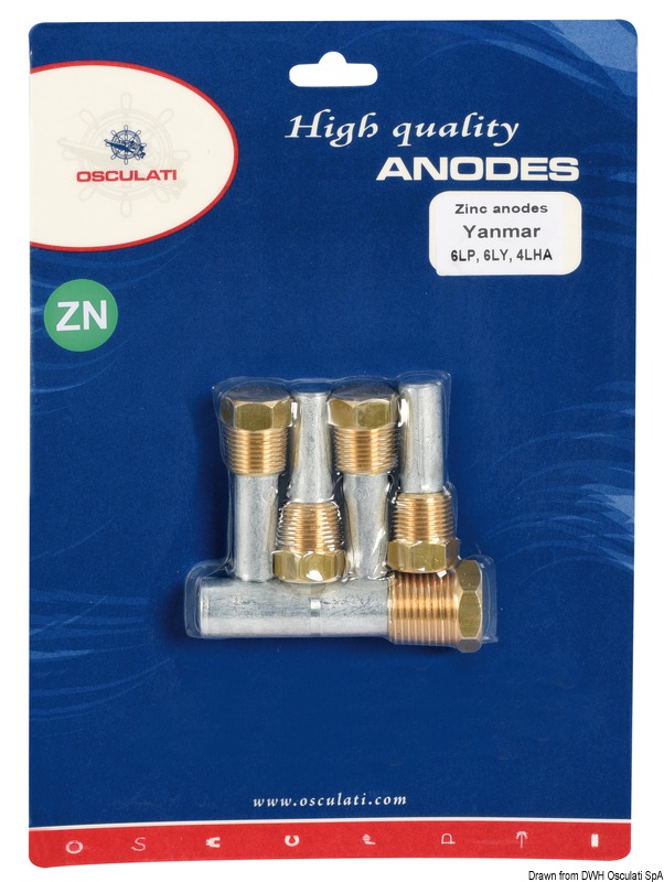 Yanmar kit zinc anoden for onboards 6LP/6LY/4LH
