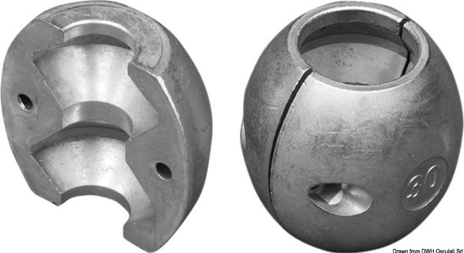 Alumīnija anods uz ass D40mm
