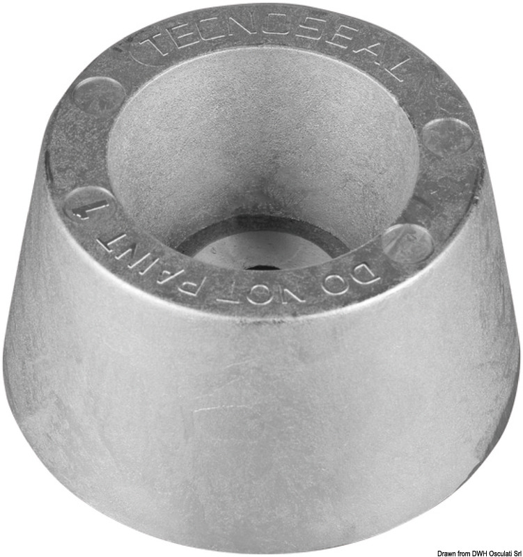 Aluminium circular anode single-bolt mounting