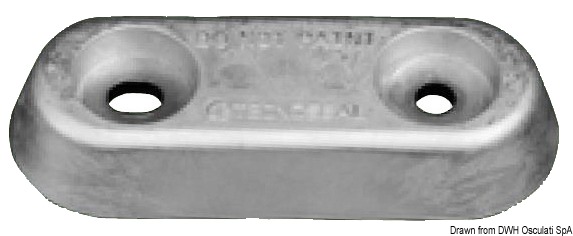 Magnesium oval Vetus type anode 250 g