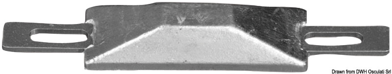 Rectangular anode w/insert 95x34x17 mm