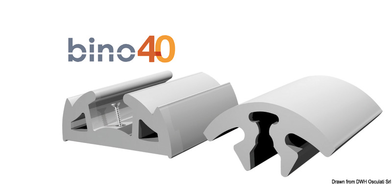 BINO fender profile grey 40 mm 12m