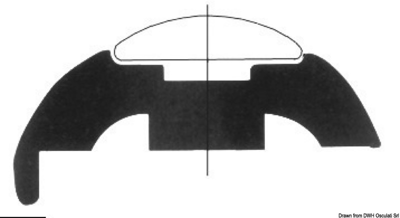 White PVC profile base 50 mm