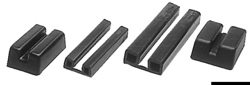 Black PVC terminal 44x18 mm