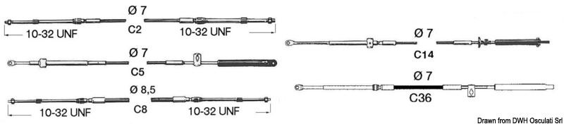 Engine control cable C8 28'