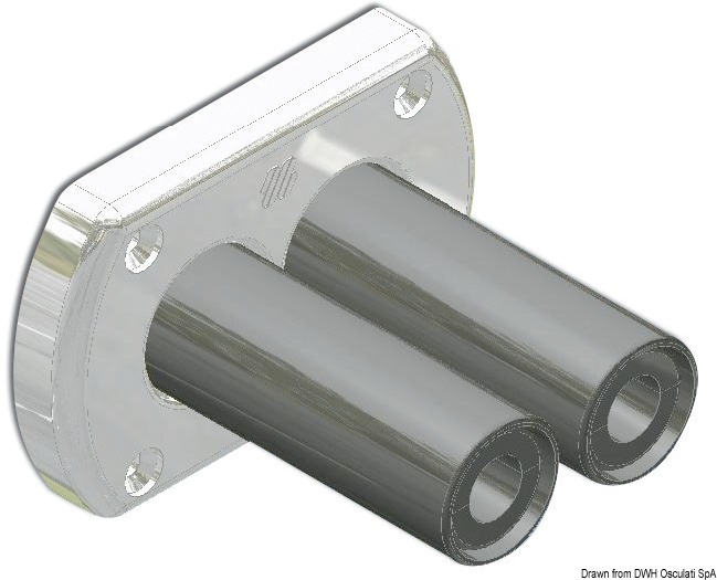 Bulkhead throughout bush chromed