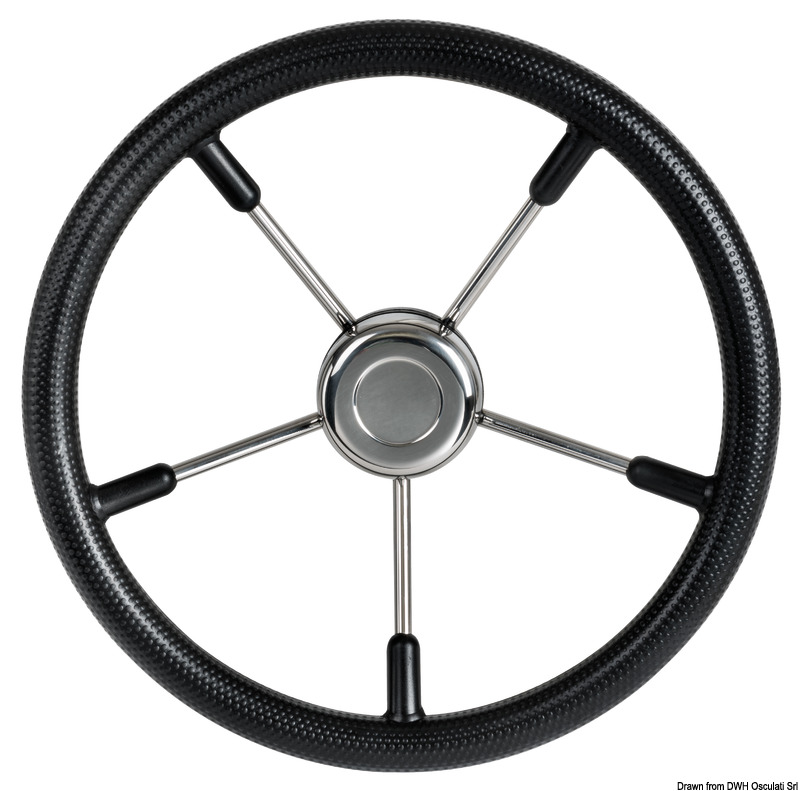 Soft polyurethane steering wheel black 350 mm
