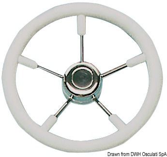 Soft polyurethane steering wheel white 320 mm