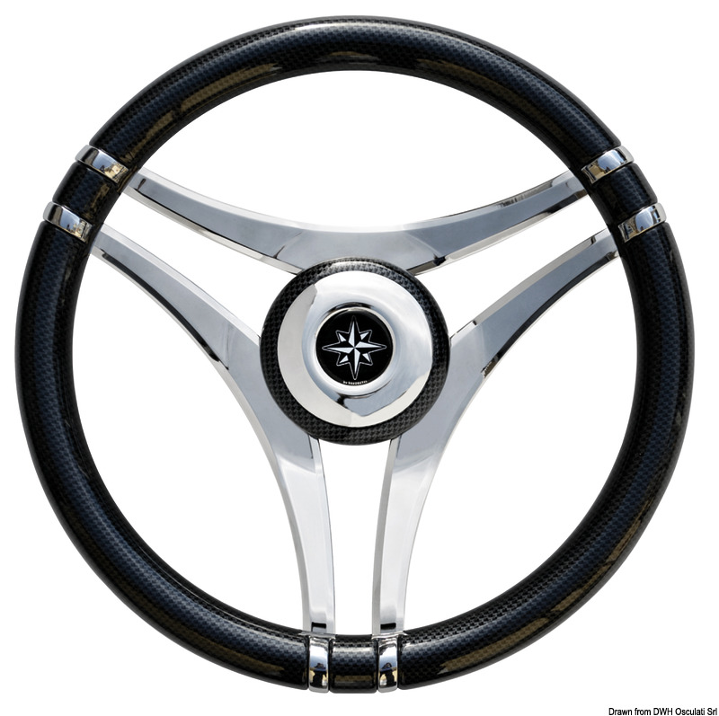 IMPACT carbon steering wheel SS spokes Ø 350 mm