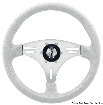 MANTA steering wheel white/silver 355 mm