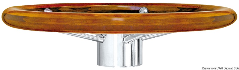 Steering wheel w/ teak outer ring 350 mm