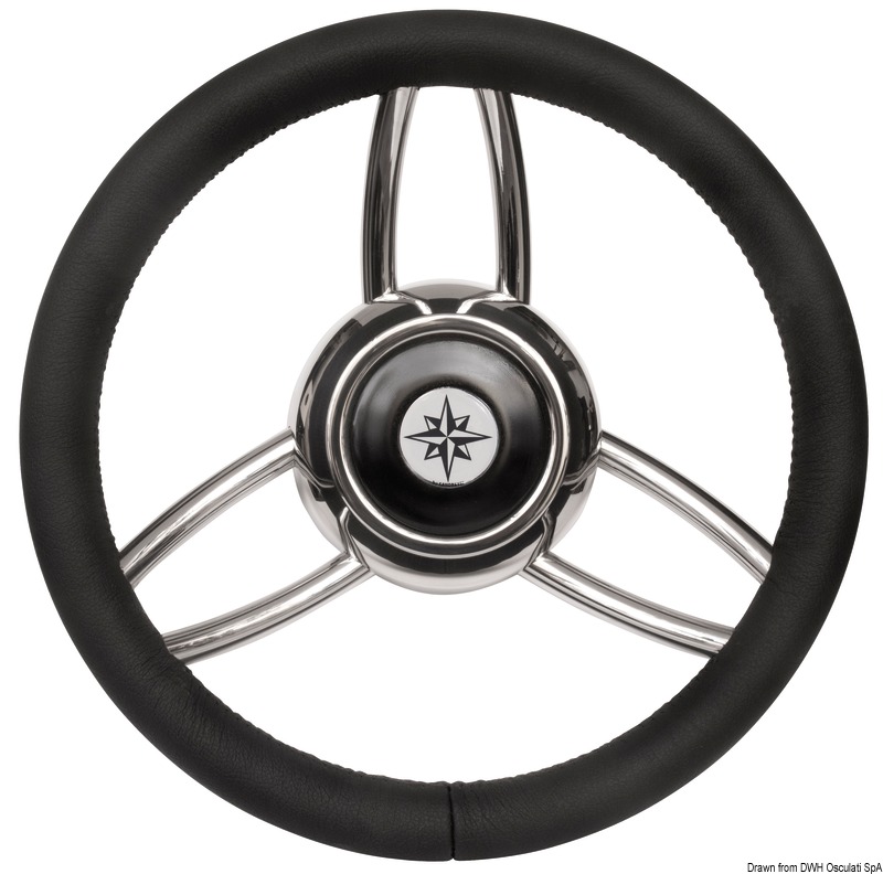Blitz steering wheel w/soft polyurethan ring black