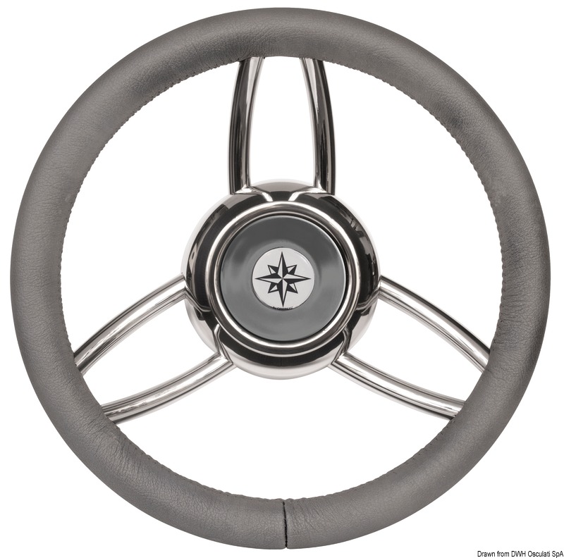 Blitz steering wheel w/soft polyurethan ring grey
