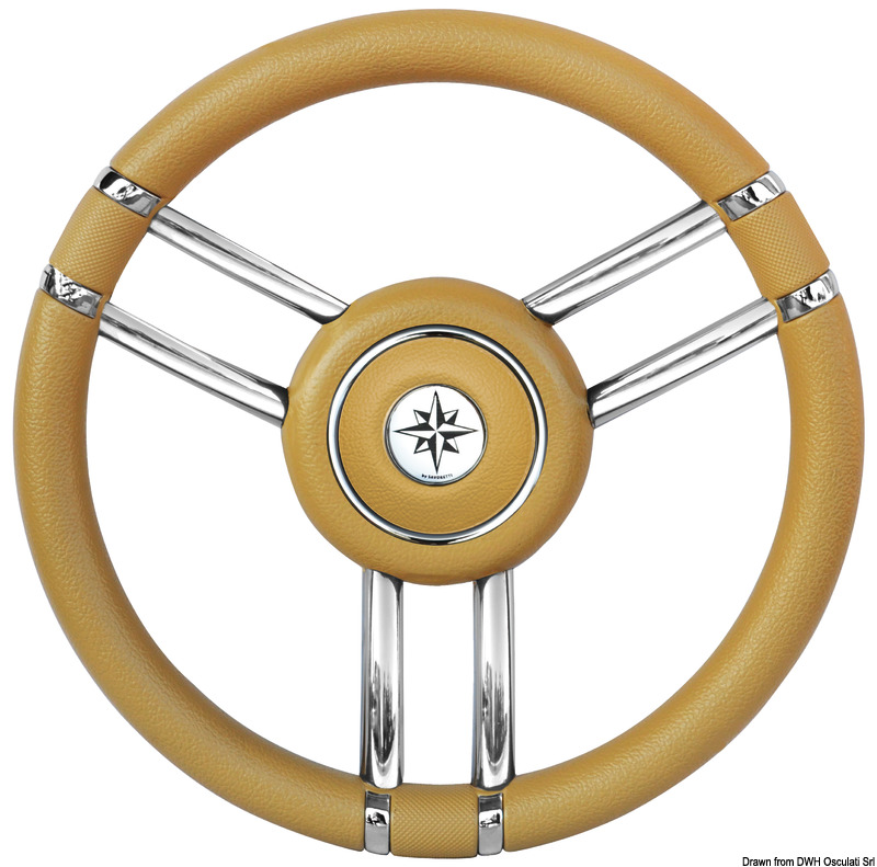 Apollo steering wheel SS+polyurethane Ø350mm ivory