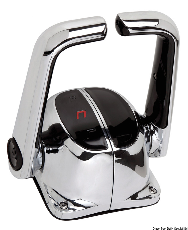 Double lever control box twin-engine chrome B502CH