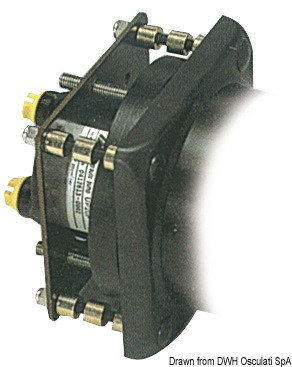 Flange f.hydraulic steering gear Ultraflex square