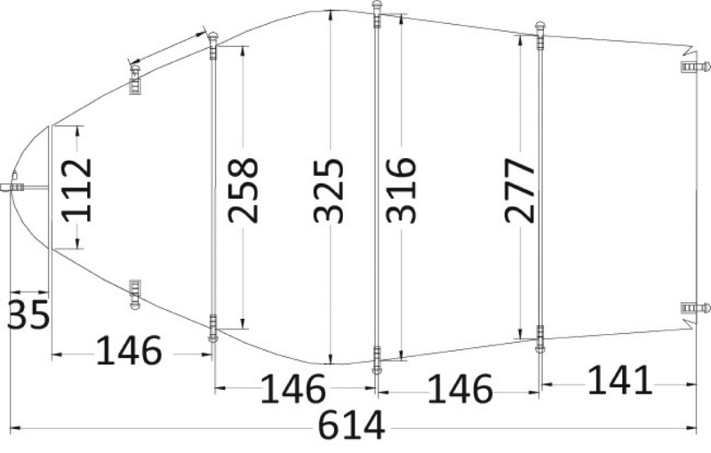 Tarpaulin universal 488/564 x 225 cm grey 300D