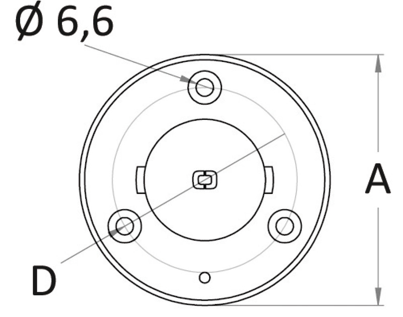 Recess-fit bushing, 6° inclined for carbon pole Ø 50 mm