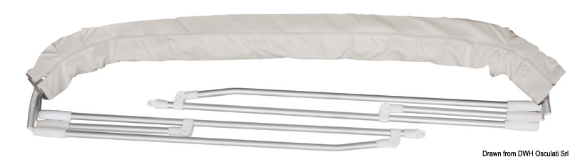 3-arc bimini high Ø 22 mm 170/180 cm white
