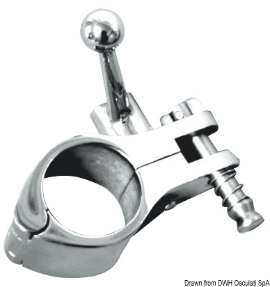 Bimini sliding bracket f. tubes Ø 22 mm