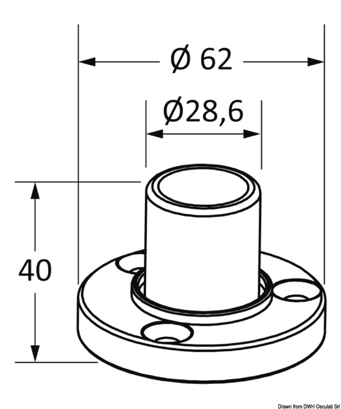 Base for T-Top Ø 32 mm