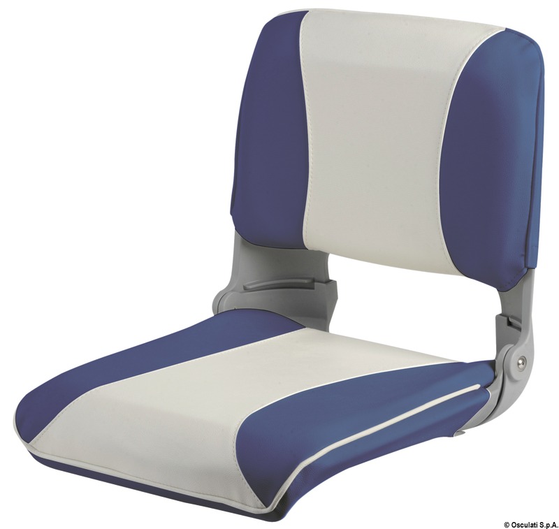 Seat foldable backrest pull-out padding white/blue