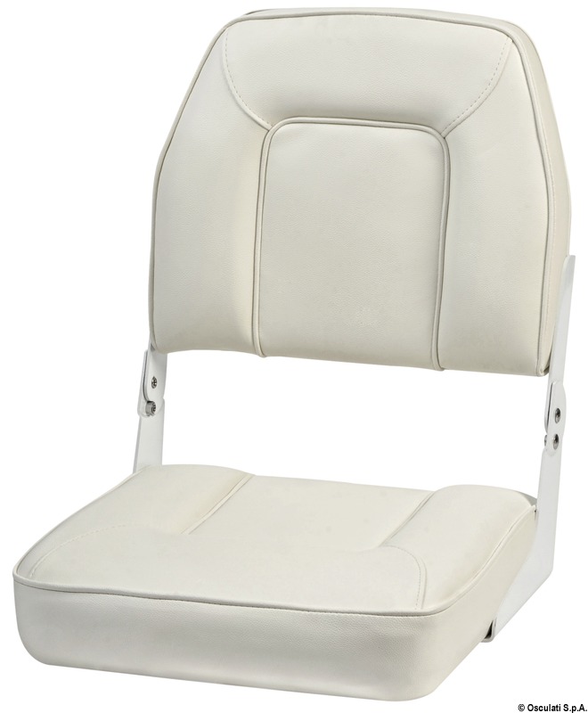 De Luxe seat w/foldable backrest white