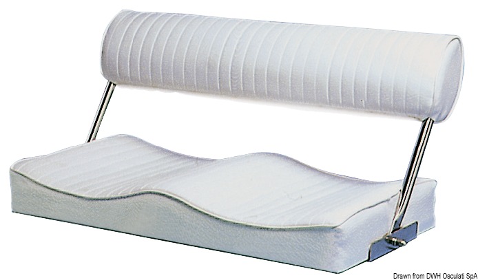 2-place seat w/foldable backrest 80x40 cm