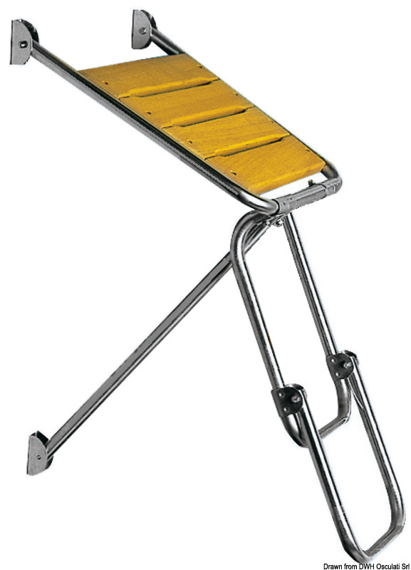 Stern plattform with ladder 45x45 cm