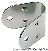 U plate for ladder hinges tube Ø 22 mm