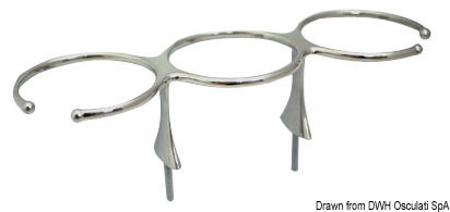 3 cup drink holder AISI 316 stud fixation